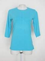 Blusa de malha petrol feminina azul