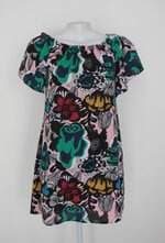 Vestido ombro a ombro feminino estampado