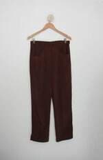 Calça de tecido feminina marrom