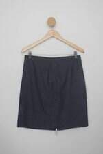 Saia feminina azul denim 