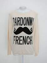 Blusa de tricot forever 21 feminina bege estampada