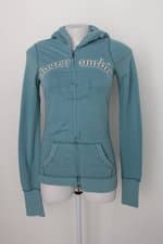 Blusa de Moletom abercrombie & fitch feminina azul com Patch
