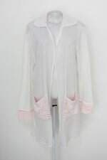 Robe de tricot jogê feminino branco