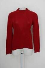 Blusa básica de tricô feminina vermelha