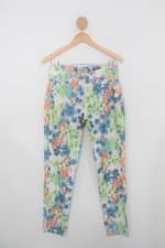 Calça de sarja marisa feminina floral
