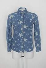 Camisa marisa feminina azul estrelas