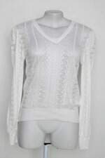 Blusa feminina branca com Transparência
