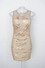 Vestido karamell feminino dourado
