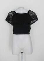 Blusa Ciganinha c&a feminina preta com Renda