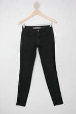 Calça de sarja zara feminina preta com Aplique
