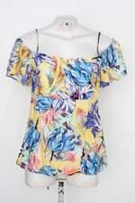 Blusa meio ombro vida bela feminina estampada