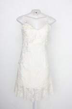 Vestido clco ventura feminino branco rendado com forro