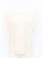Blusa Audiovisual Tricot Creme Com Dourado 