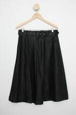 Saia midi canal 12 feminina preta
