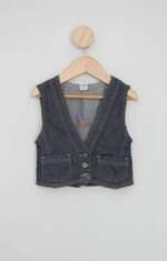 Colete Jeans Infantil renner cinza