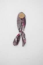 Lenço zambak feminino lilás estampado