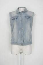 Colete h haute feminino azul com Bordado
