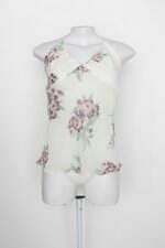 Blusa makenji feminina off-white estampa floral com Transparência