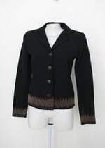 Blazer brasil em gotas feminino preto com Bordado