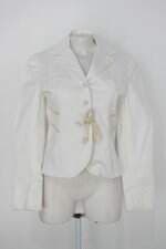 Blazer feminino branco com Laço