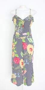 macacão feminino estampado com babado e bojo