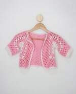 Casaco infantil menina rosa