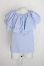 Blusa chenze feminina listrada com Babado