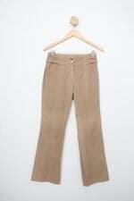 Calça de tecido rara fashion feminina nude