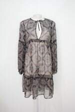 Vestido promod feminino estampado com Transparência