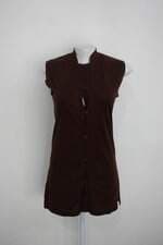 Blusa bellucci feminina marrom com Fendas