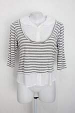 Blusa ágatha feminina cinza listrada