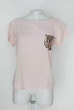 Camiseta triângulo feminina rosa
