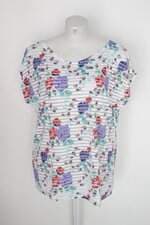Blusa básica feminina branca estampada com transparência