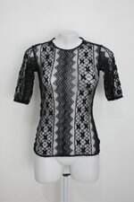Blusa agata feminina preta com Renda