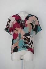 Blusa atos lombardini feminina estampada com Forro e Barra Mullet