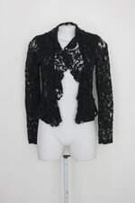 Bolero morina feminino preto com Renda e Ombreira