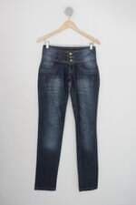 Calça Jeans 767 jeans feminina azul com Bordado