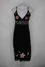 Vestido pura emoção feminino preto com Patch