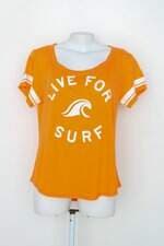 Camiseta hollister feminina laranja com Silk