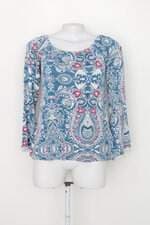 Blusa seallop feminina estampada com Tassel