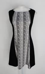 Vestido feminino preto estampado