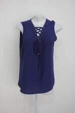 Blusa zhein feminina azul crepe
