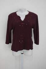 Cardigan Tendencia Feminina Roxo com Lantejoula 