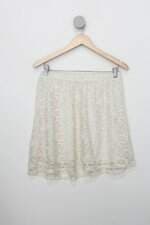 Saia marisa feminina creme com Renda