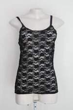 Blusa Smart&Sexy feminina preta com Renda e Transparência