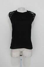 Blusa feminina preta com Renda