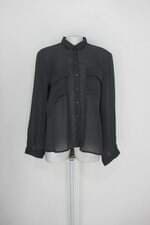Camisa riachuelo feminina cinza com Transparência
