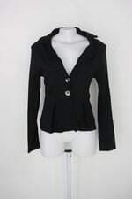 Blazer a&g feminino preto com Pregas