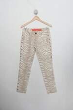 Calça de sarja espaço fashion feminina estampada com Spikes