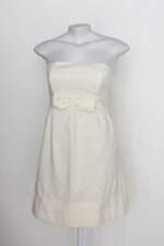 Vestido rabusch feminino off-white com Laço e Forro